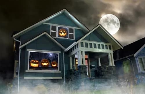Reaper Brothers 36" x 80" (91cm x 203cm) Gray Holographic Rear Projection Screen | Halloween Illusion Effect thumbnail 8