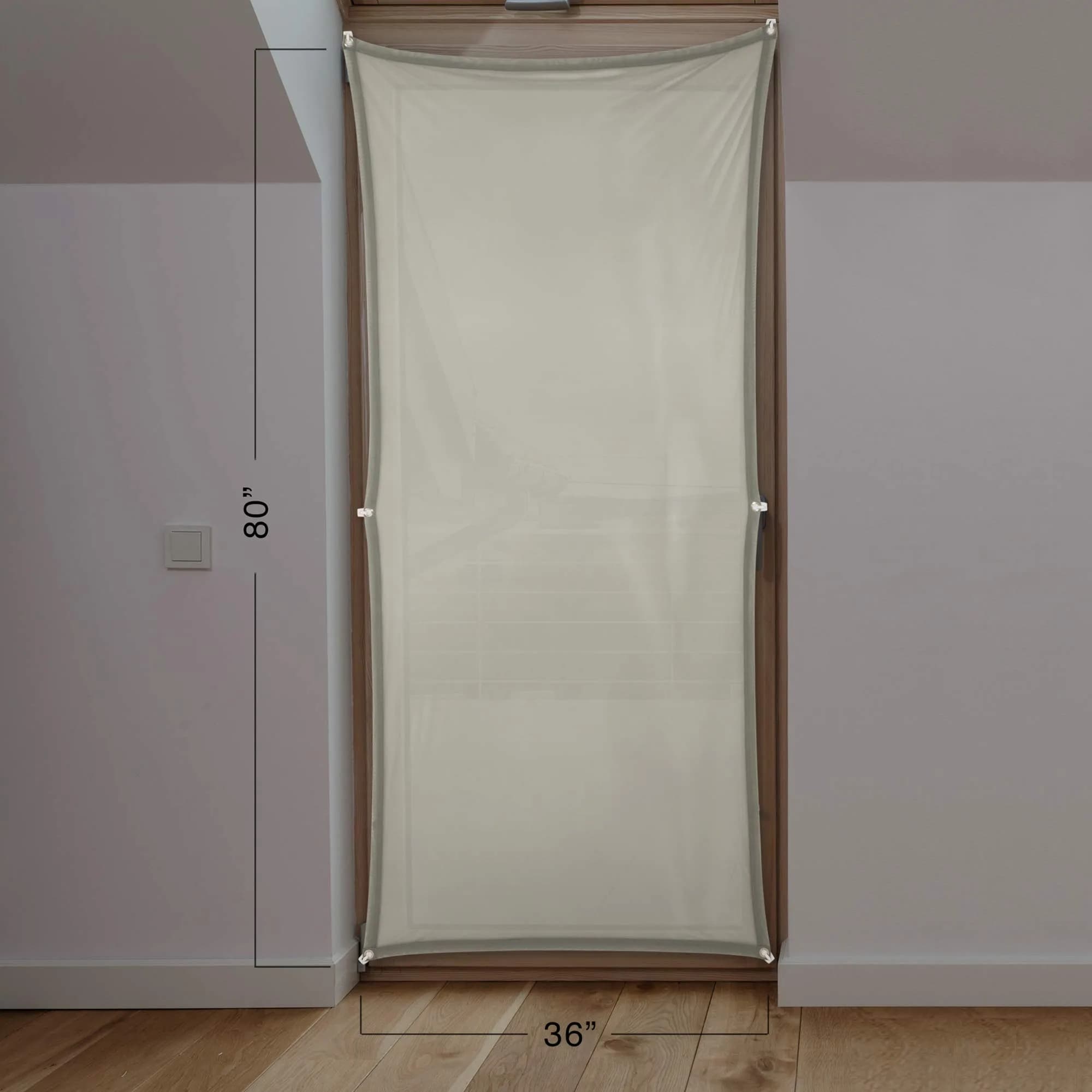 Reaper Brothers 36" x 80" (91cm x 203cm) Gray Holographic Rear Projection Screen | Halloween Illusion Effect - view 3