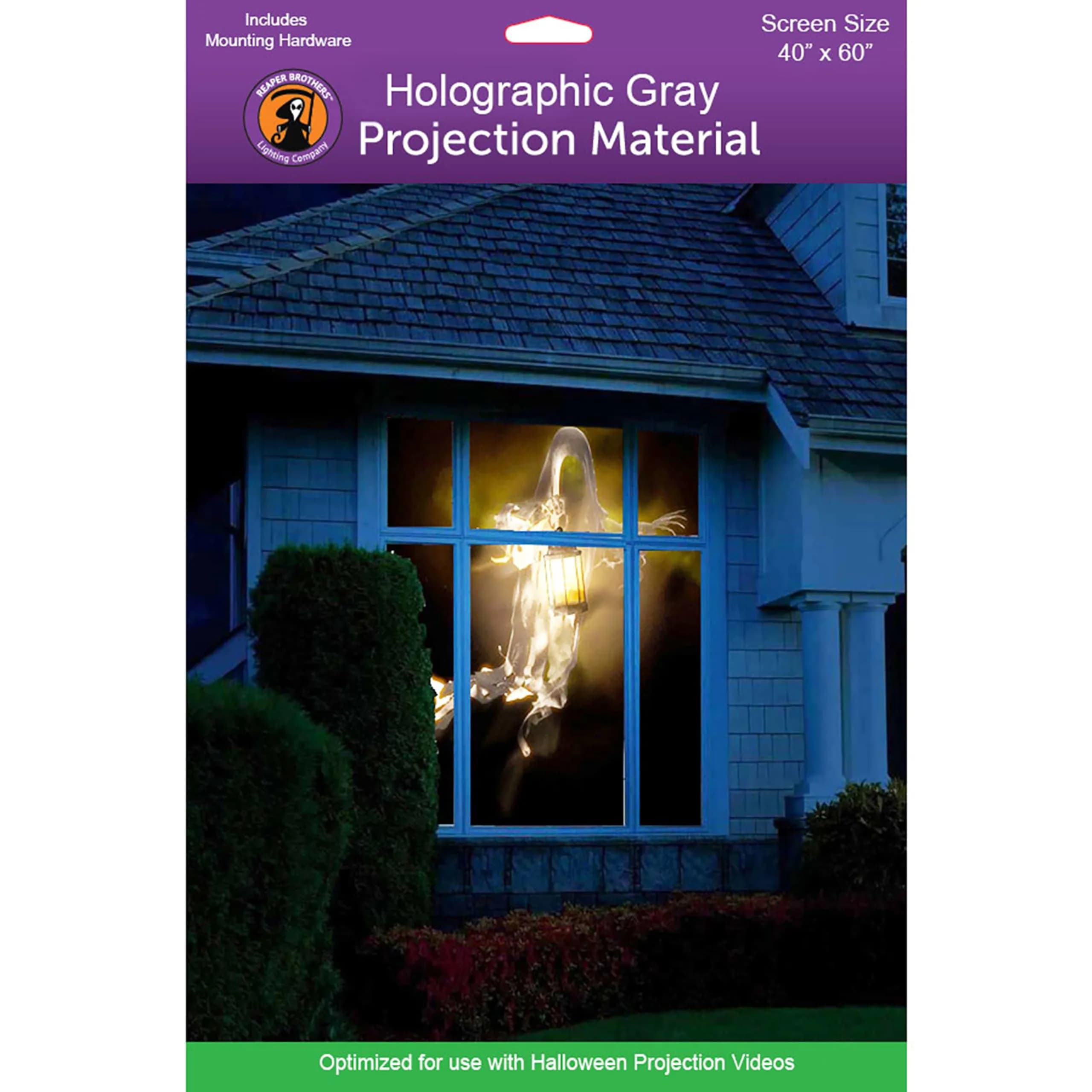 Reaper Brothers Holographic Rear Projection Screen 152.4cm x 101.6cm (60" x 40") | Creates Killer Illusion for Halloween Videos