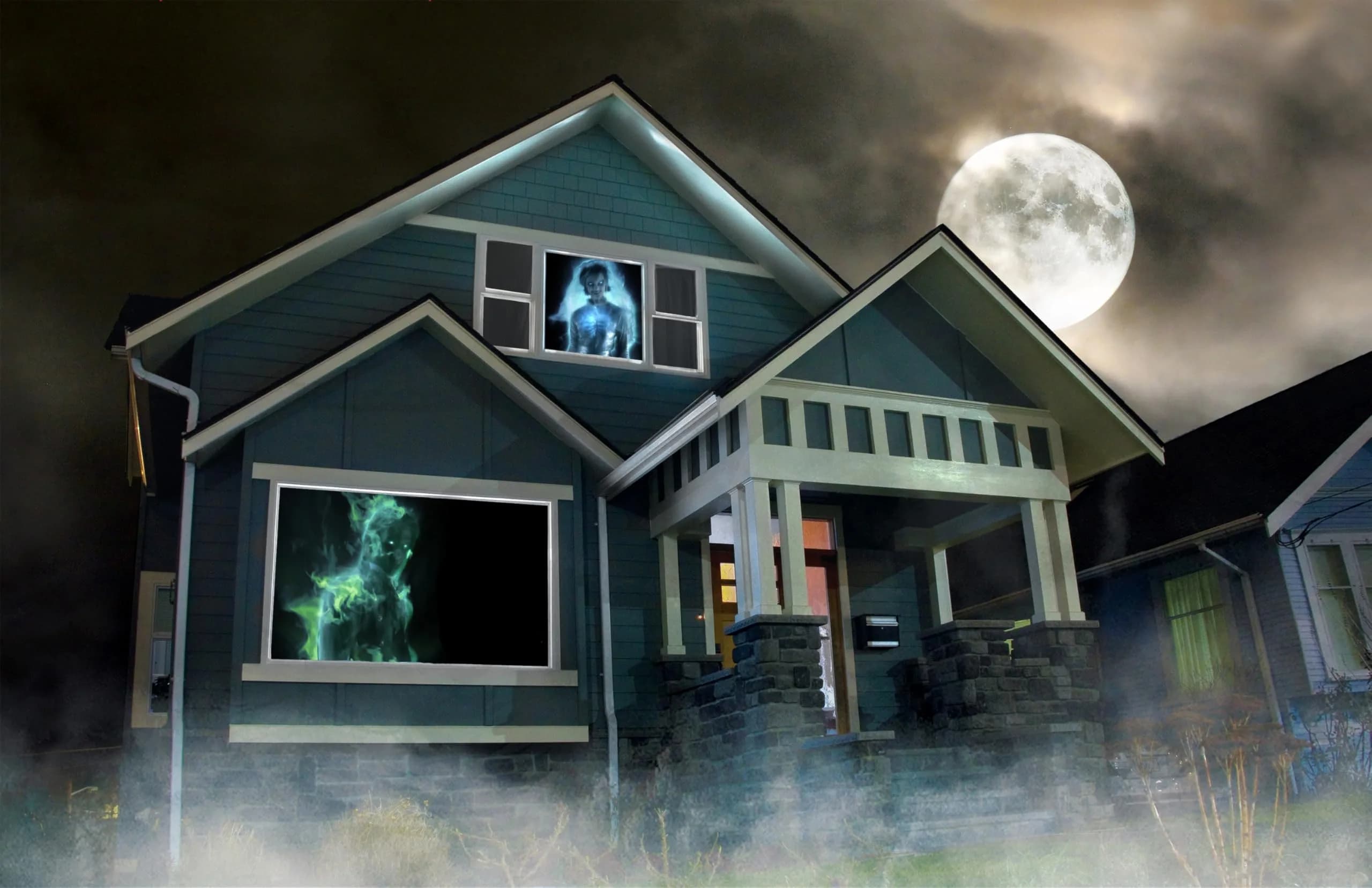 Reaper Brothers Holographic Rear Projection Screen 152.4cm x 101.6cm (60" x 40") | Creates Killer Illusion for Halloween Videos - view 8