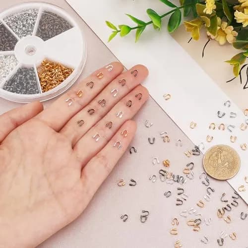 PH PandaHall Jewelry Wire Protectors 900pcs Brass Wire Guardians for Jewelry DIY Craft (6 Colors, 4mm x 5mm) thumbnail 3