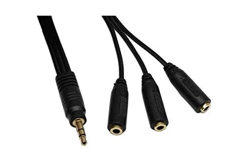 Qaoquda 3.5mm Stereo Audio Splitter Cable 1FT Gold Plated | 3-Output AUX Splitter for Headphones & Devices thumbnail 4