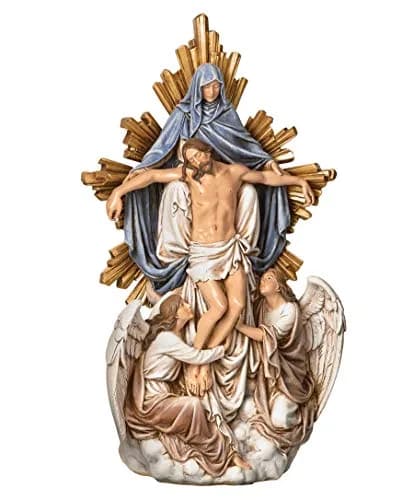 Joseph's Studio Roman Angel with Christ Figurine 13.25-inch | Religious Decor for Home & Office thumbnail 1