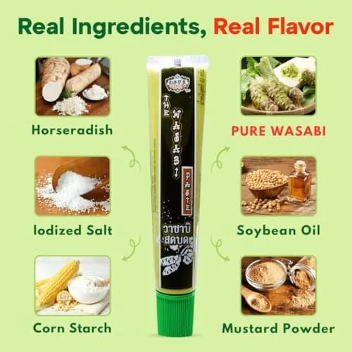 WASABI-O Real Wasabi Paste, Mild Heat | Authentic Japanese Wasabi Root, Squeeze Tube thumbnail 2