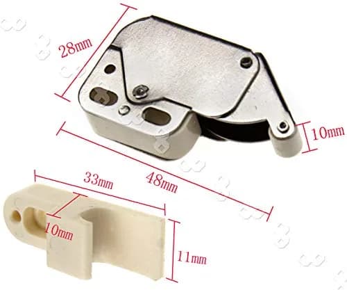 Auto-plaza Spring Loaded Mini Tip Push Catch Lock Set for Cupboard Doors | Caravan & Home Use thumbnail 4