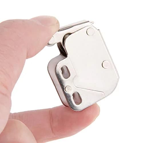 Auto-plaza Spring Loaded Mini Tip Push Catch Lock Set for Cupboard Doors | Caravan & Home Use thumbnail 2