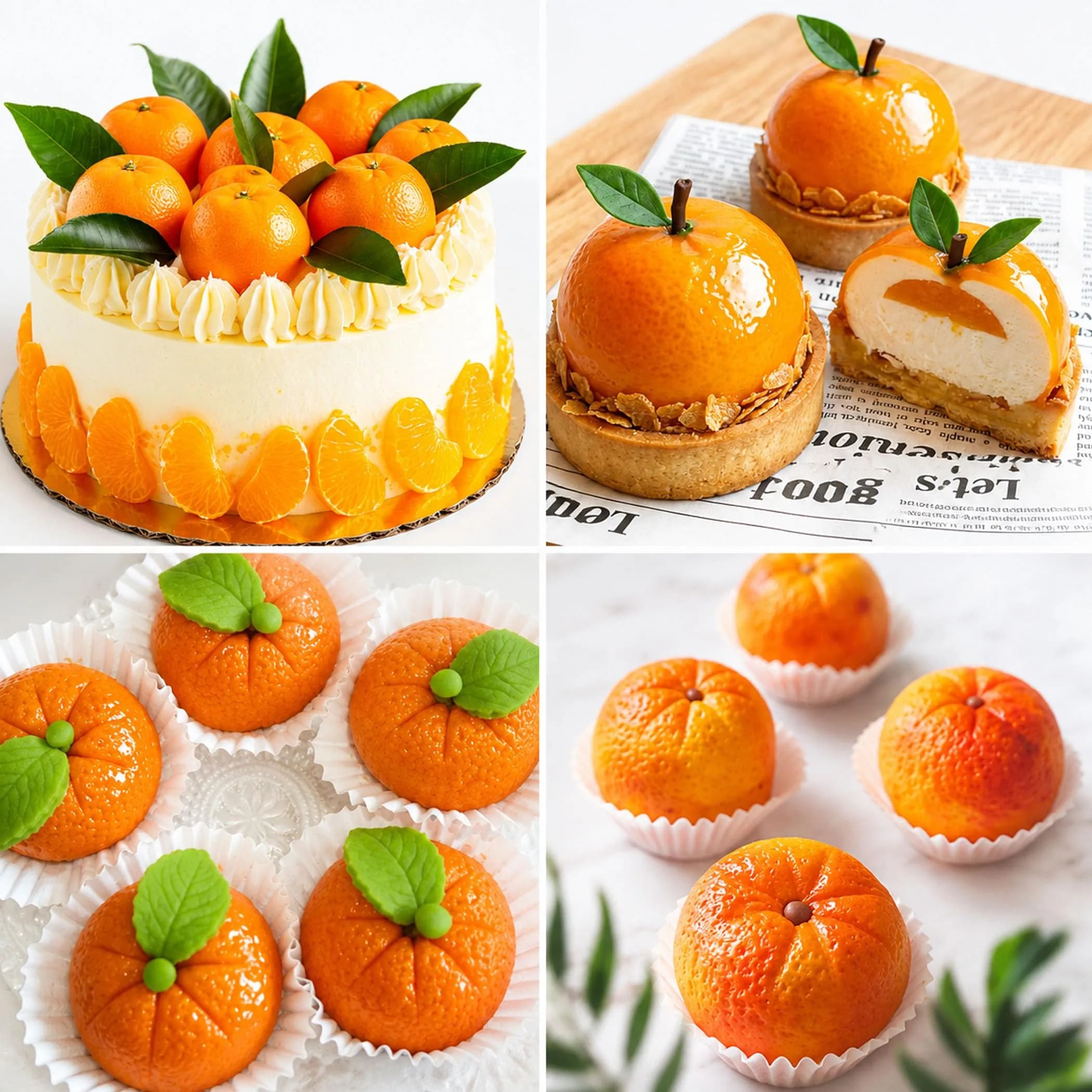 OCPO Kitchen Orange Silicone Mold for Baking Mousse Cake, 8 Cavities | Non-Stick Easy Release Dessert Chocolate Candy Jelly Ice Cream - view 6