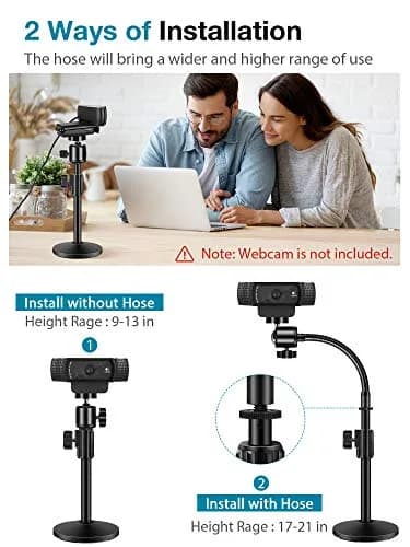 InnoGear Adjustable Webcam Stand with Weighted Base & Gooseneck | 20.9 inch Height (53 cm) thumbnail 5