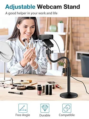 InnoGear Adjustable Webcam Stand with Weighted Base & Gooseneck | 20.9 inch Height (53 cm) thumbnail 7
