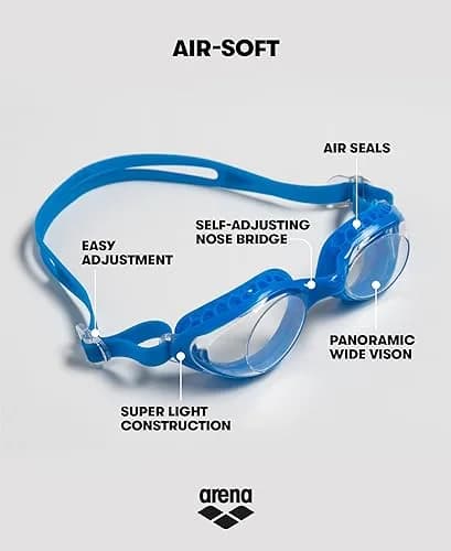 ARENA Unisex Air-Soft Anti-Fog Swim Goggles 1 Size | Superior Comfort & Anti-Fog Technology thumbnail 2