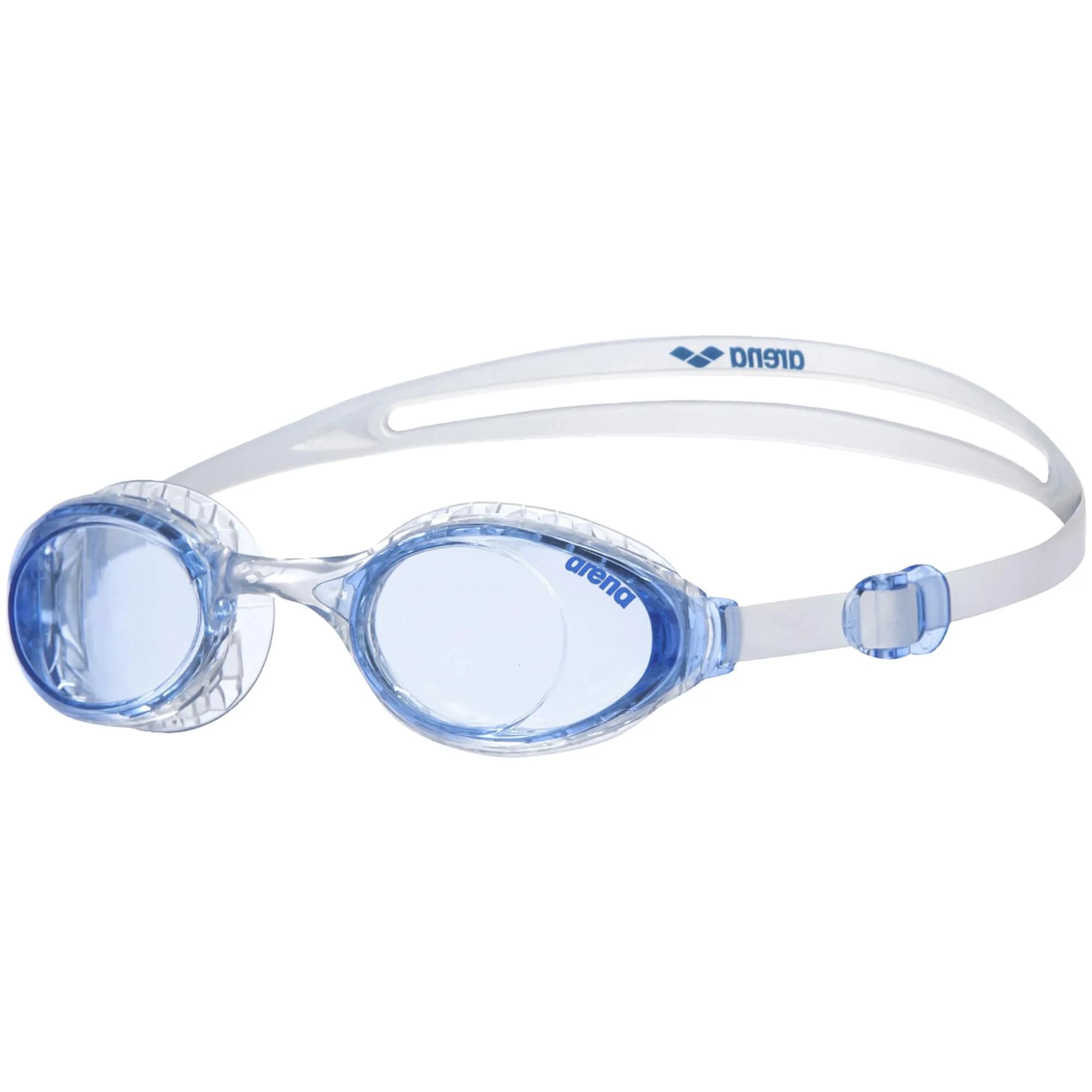 ARENA Unisex Adult Air-Soft Anti-Fog Swim Goggles for Men and Women | Superior Comfort & Air Seals Technology, Blue/Clear — Blue / Clear