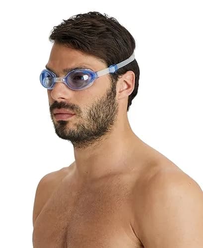 ARENA Unisex Adult Air-Soft Anti-Fog Swim Goggles for Men and Women | Superior Comfort & Air Seals Technology, Blue/Clear thumbnail 5