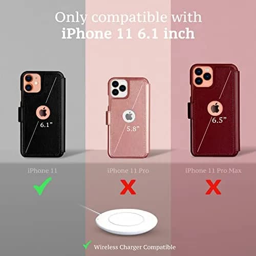 LUPA Legacy Wallet Case for iPhone 11 | Slim Durable Faux Leather Card Holder (6.1 Inch) thumbnail 3