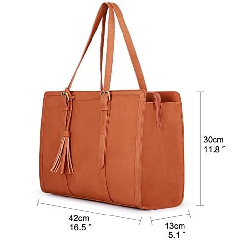 ECOSUSI Laptop Bag for Women 15.6 Inch | Large Capacity with 3 Compartments thumbnail 7