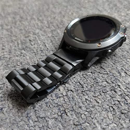 Abanen Stainless Steel Watch Band for Garmin Fenix 8/Tactix 8 51mm, Quick Fit 26mm Metal Wrist Strap | Black, Adjustable thumbnail 6