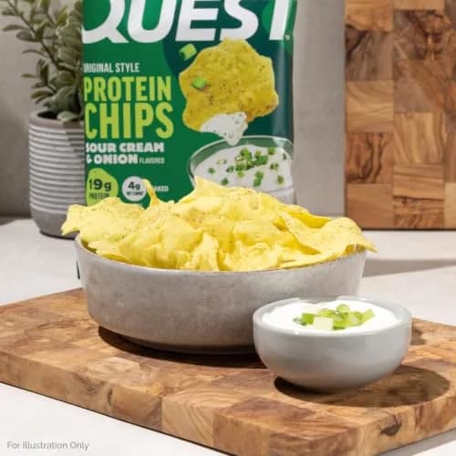 Quest Sour Cream & Onion Protein Chips 1.1oz (32g) Bags | 19g Protein, 4g Net Carbs, Gluten-Free thumbnail 4