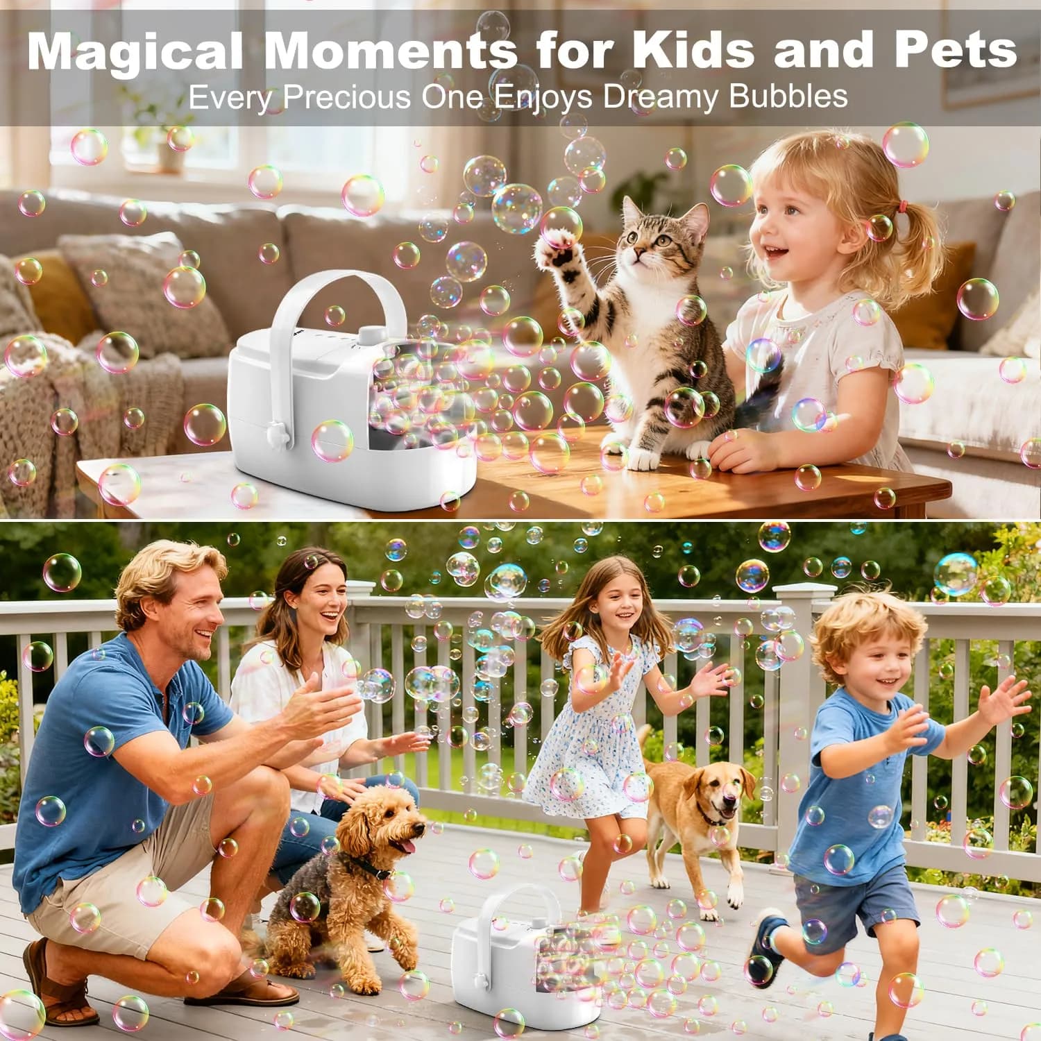 Zerhunt Automatic Bubble Machine 18000+ Bubbles/Min | CPC Certified, Plugin or Battery Operated - view 7