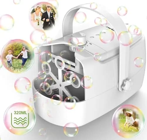 Zerhunt Automatic Bubble Machine 18000+ Bubbles/Min | CPC Certified, Plugin or Battery Operated thumbnail 1