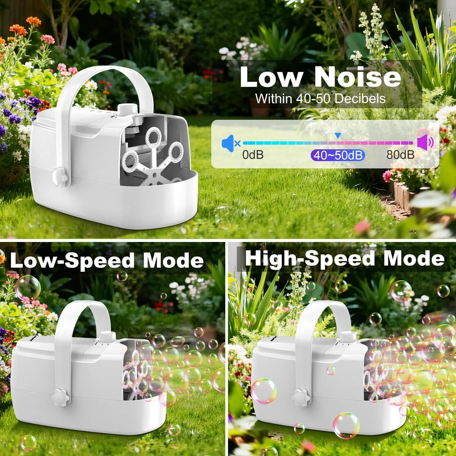 Zerhunt Automatic Bubble Machine 18000+ Bubbles/Min | CPC Certified, Plugin or Battery Operated - view 2