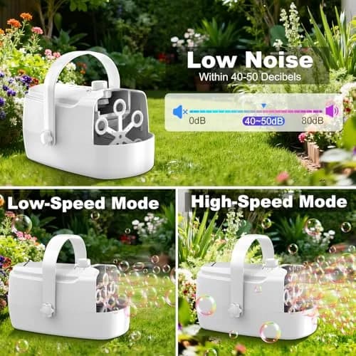 Zerhunt Automatic Bubble Machine 18000+ Bubbles/Min | CPC Certified, Plugin or Battery Operated thumbnail 2