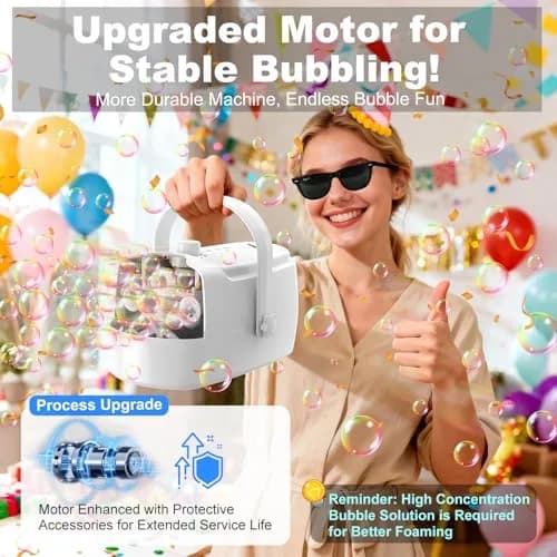 Zerhunt Automatic Bubble Machine 18000+ Bubbles/Min | CPC Certified, Plugin or Battery Operated thumbnail 3