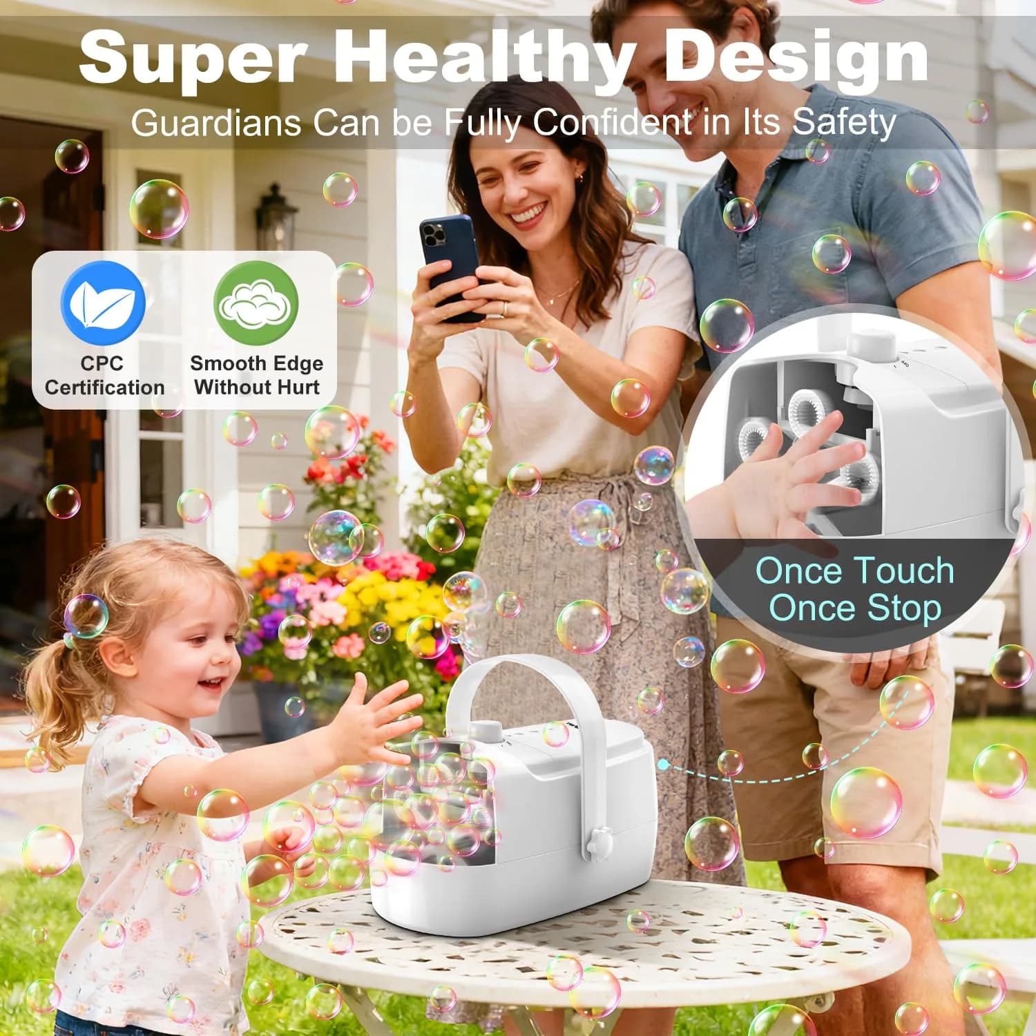 Zerhunt Automatic Bubble Machine 18000+ Bubbles/Min | CPC Certified, Plugin or Battery Operated - view 4
