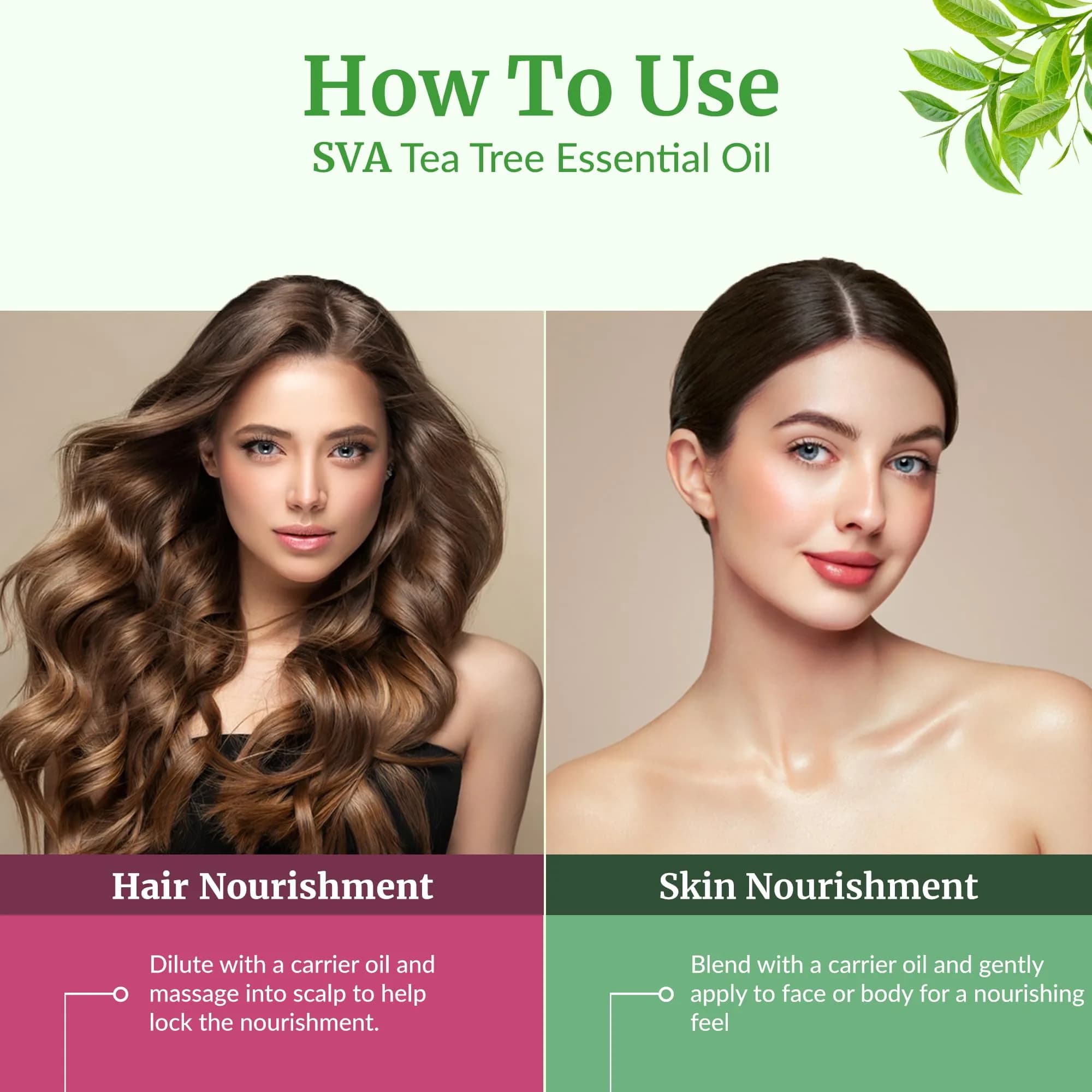 SVA ORGANICS Tea Tree Essential Oil 30 ml (1 Fl Oz) | Pure & Potent for Skin, Hair, and Diffuser - view 5