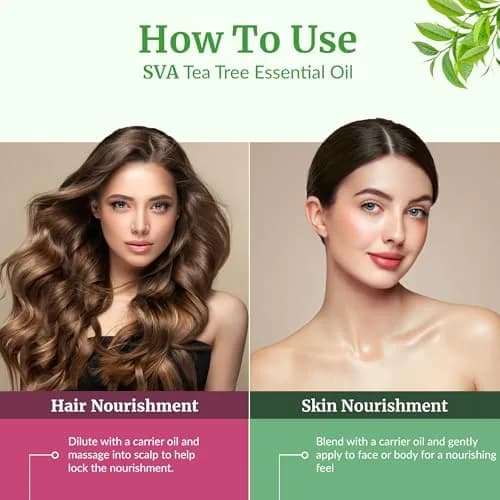 SVA ORGANICS Tea Tree Essential Oil 30 ml (1 Fl Oz) | Pure & Potent for Skin, Hair, and Diffuser thumbnail 5