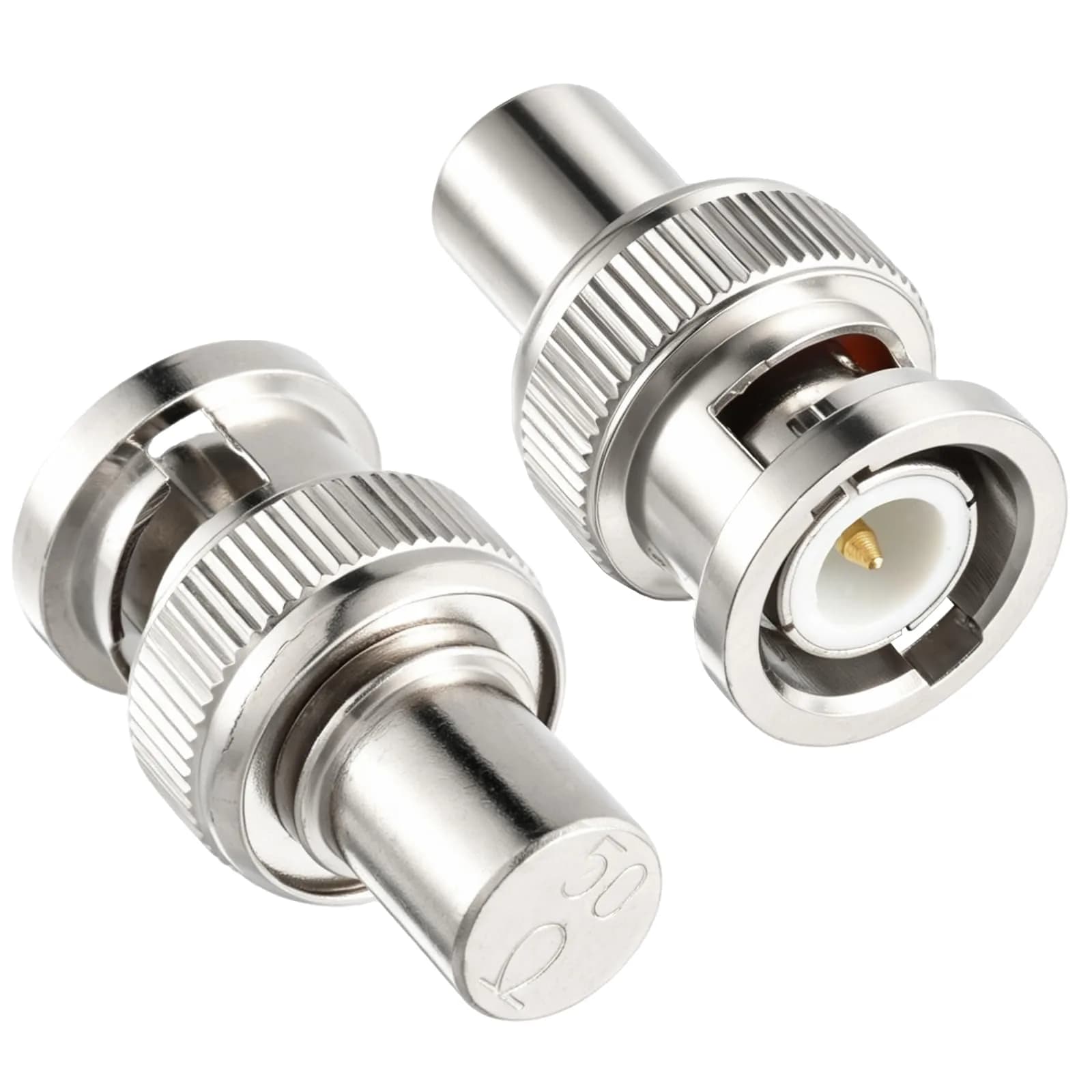 RFAdapter BNC Terminator 50 Ohm Male Cap 2-Pack | Seals Unused Ports - main product image
