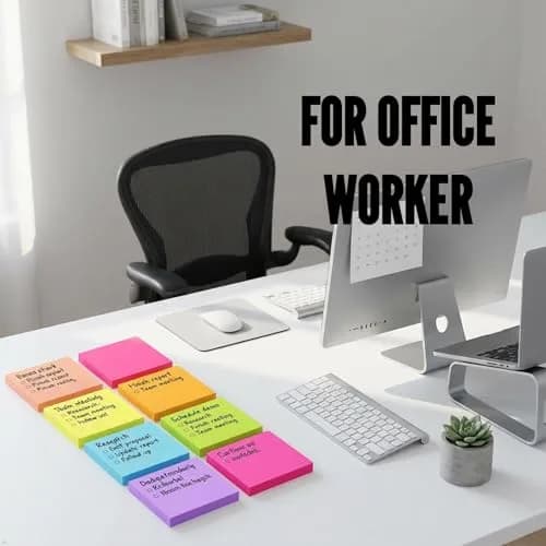 Vanpad 3x3 Inch Sticky Notes 8 Pads | Bright Colors, Super Sticky Adhesive thumbnail 9