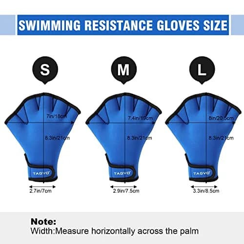 TAGVO Aquatic Gloves for Upper Body Resistance | Water Resistance Training Gloves for Men Women & Kids thumbnail 4