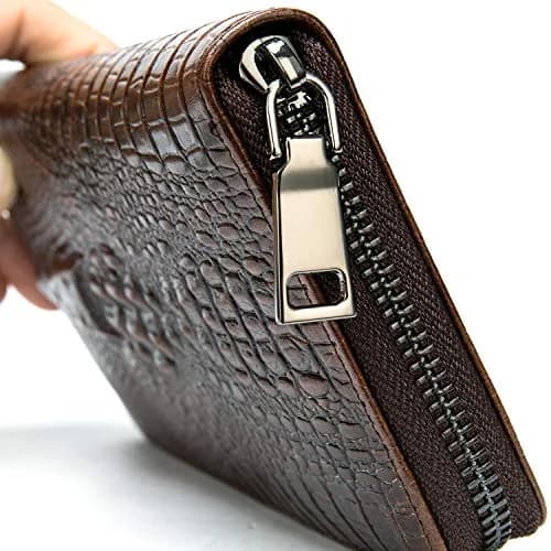NIUCUNZH Genuine Leather Long Wallet for Men Croco Embossed Checkbook | Elegant & Durable thumbnail 7