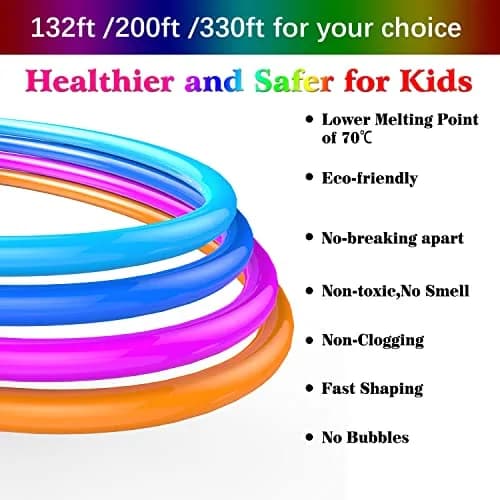 BBita 3D Printing Pen PCL Filament Refills 1.75mm | 20 Colors, 70℃ Low Melting Temp, Non-Toxic, 200 FT thumbnail 2
