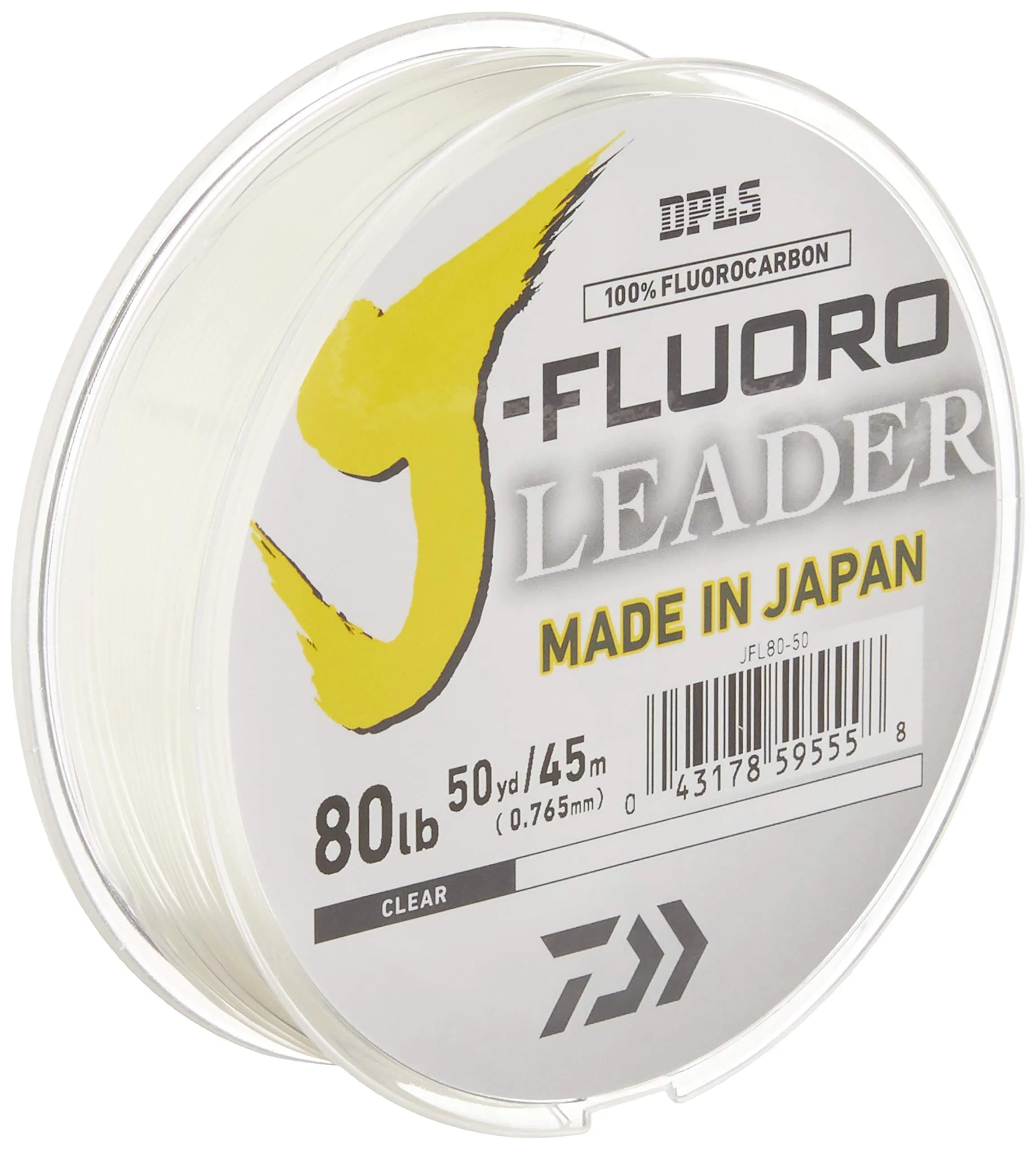 Daiwa J-Fluoro Leader 80 lb (73.2 m) | Made in Japan 100% Fluorocarbon Fishing Line - main product image
