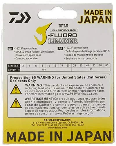 Daiwa J-Fluoro Leader 80 lb (73.2 m) | Made in Japan 100% Fluorocarbon Fishing Line thumbnail 4