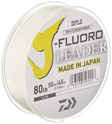 Daiwa J-Fluoro Leader 80 lb (73.2 m) | Made in Japan 100% Fluorocarbon Fishing Line thumbnail 1