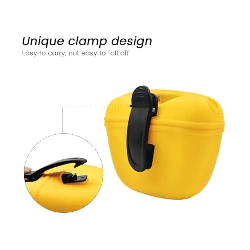 AUDWUD Silicone Dog Treat Pouch with Clicker & Magnetic Closure | Portable Training Container for Dogs thumbnail 4