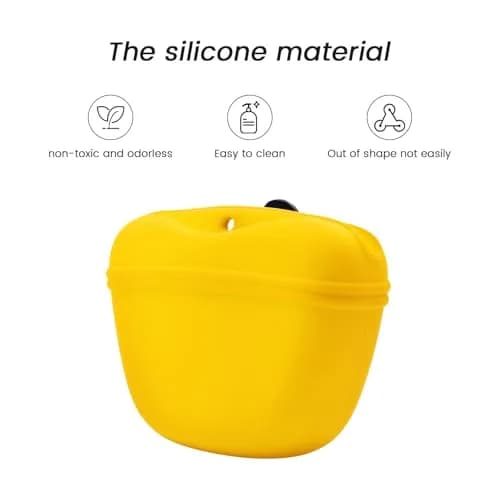 AUDWUD Silicone Dog Treat Pouch with Clicker & Magnetic Closure | Portable Training Container for Dogs thumbnail 2