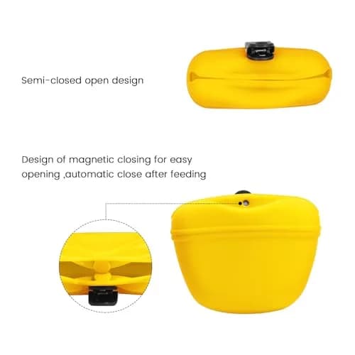 AUDWUD Silicone Dog Treat Pouch with Clicker & Magnetic Closure | Portable Training Container for Dogs thumbnail 3