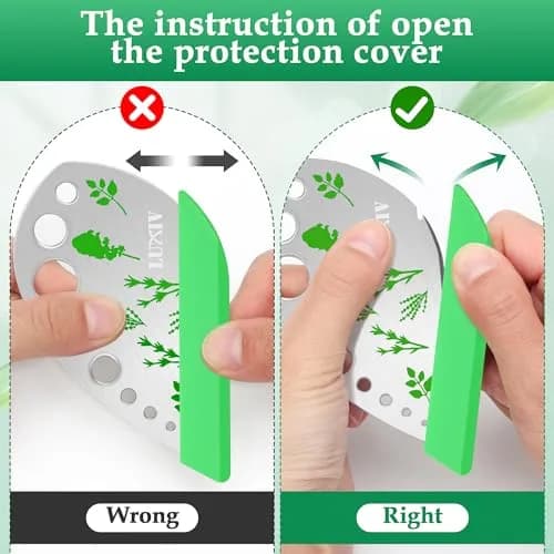 Luxiv Herb Stripper Tool Stainless Steel 9-Hole Leaf Peeler with Knife & Cover | 2 in 1 Cutting & Stripping for Kale, Chard, Basil, Thyme, Rosemary thumbnail 7