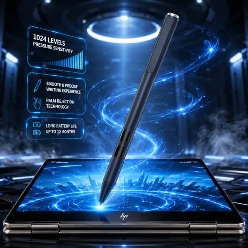 hacey Stylus Pen for Surface Pro & Tablets (Black) | 1024 Pressure, Palm Rejection, Long Battery thumbnail 5