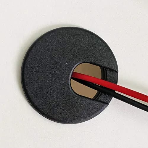 TTSAM Black Plastic Desk Grommet Hole Covers for Cable Management | 2 Inch (50.8 mm) Hole Diameter, Pack of 10 thumbnail 4