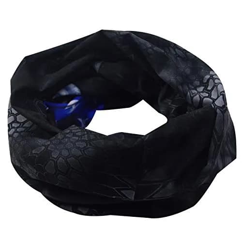 Obacle Skull Face Mask Half - Skull Blue-Red Flag Design for Dust, Wind, and UV Protection - view 4