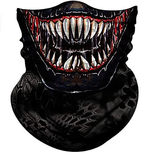 Obacle 3D Skull Face Mask - Teeth Open Mouth White Eyes Design - main product image