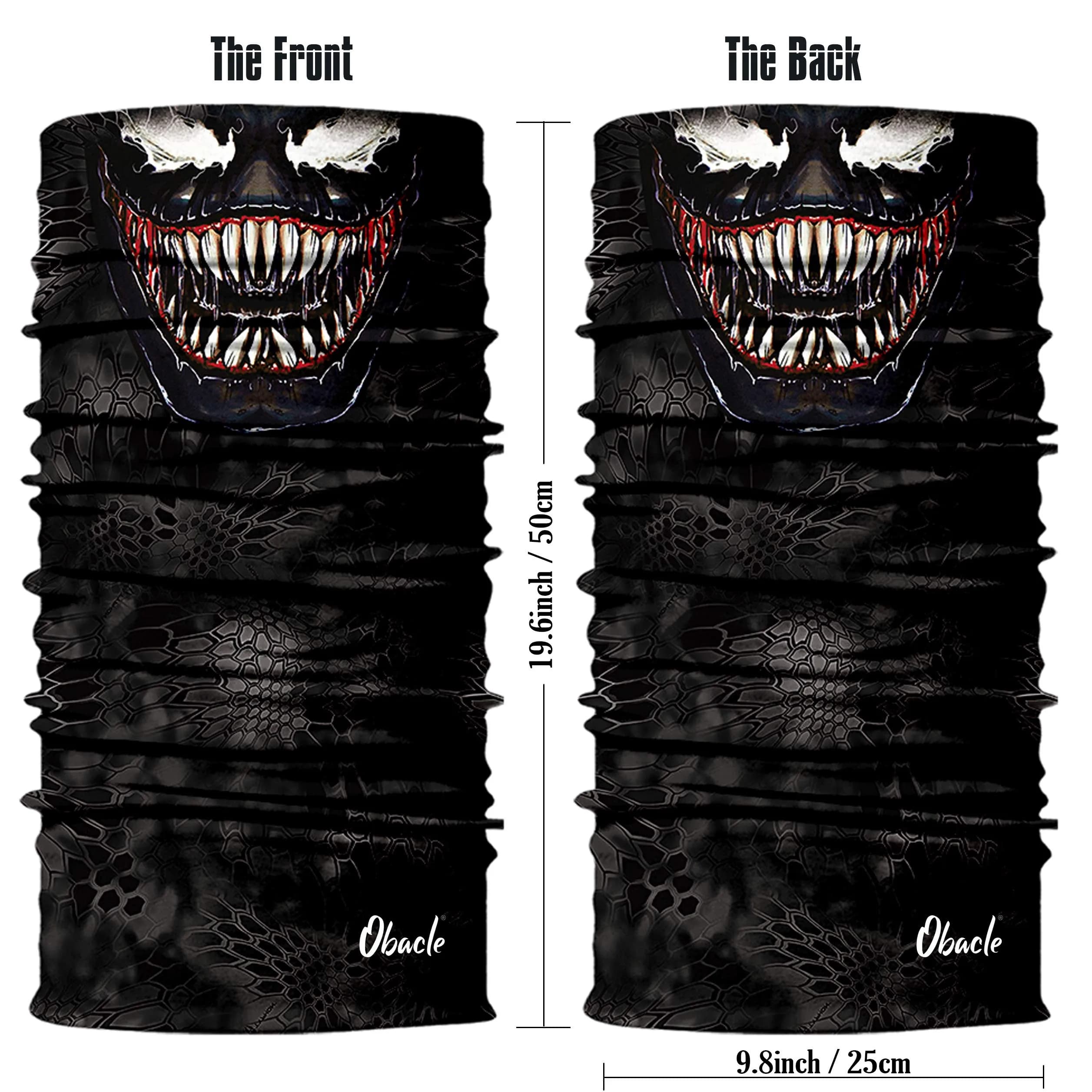 Obacle 3D Skull Face Mask - Teeth Open Mouth White Eyes Design thumbnail 2