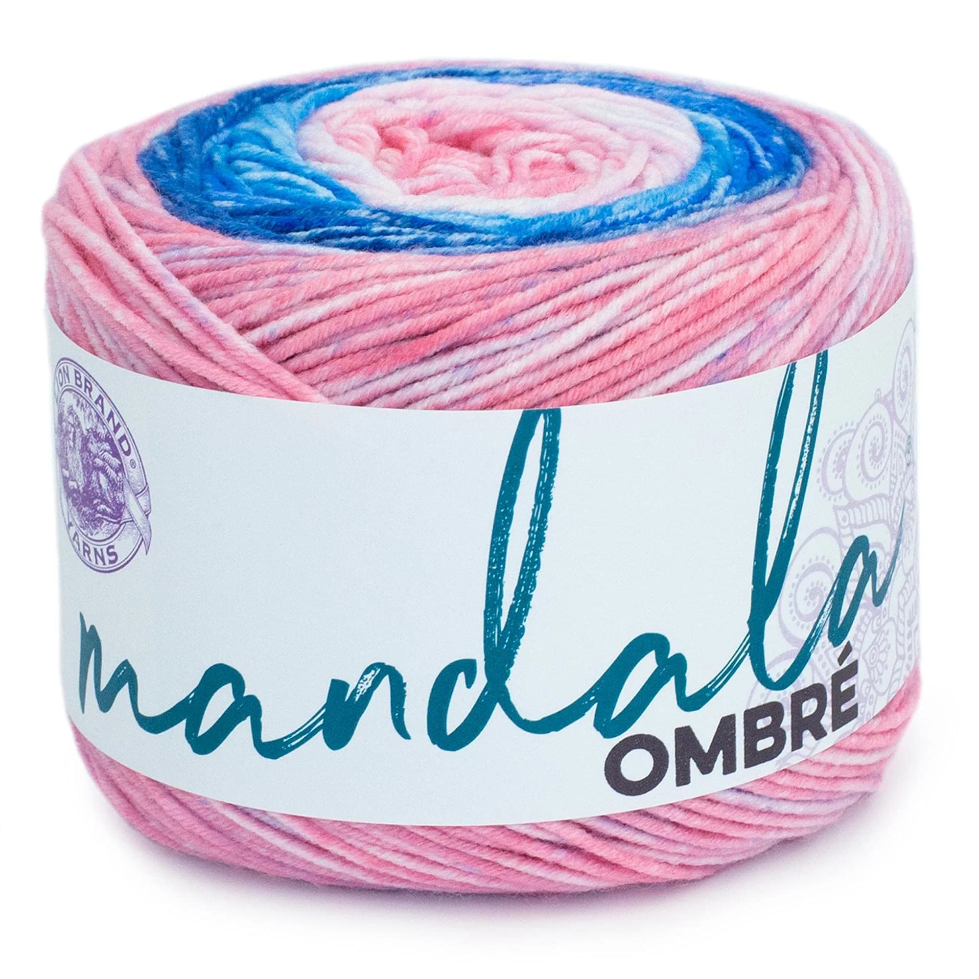 Lion Brand Yarn Mandala Ombré Yarn Pure Pink Multicolor 315m (344 Yds) | Crochet & Knit Worsted Weight - main product image