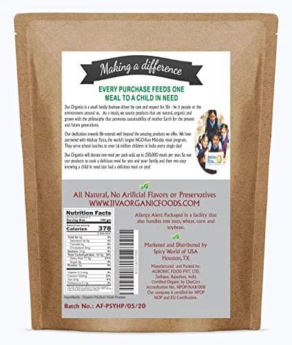 Jiva Organics Psyllium Husk Powder 1.75 lb | Gluten-Free, Organic, Keto Friendly Digestive Fiber thumbnail 6