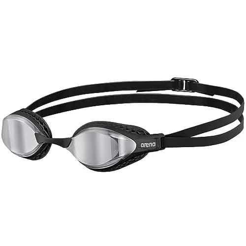 ARENA Unisex Adult Air-Speed Anti-Fog Racing Swim Goggles Silver/Black | FINA Approved Comfort thumbnail 1