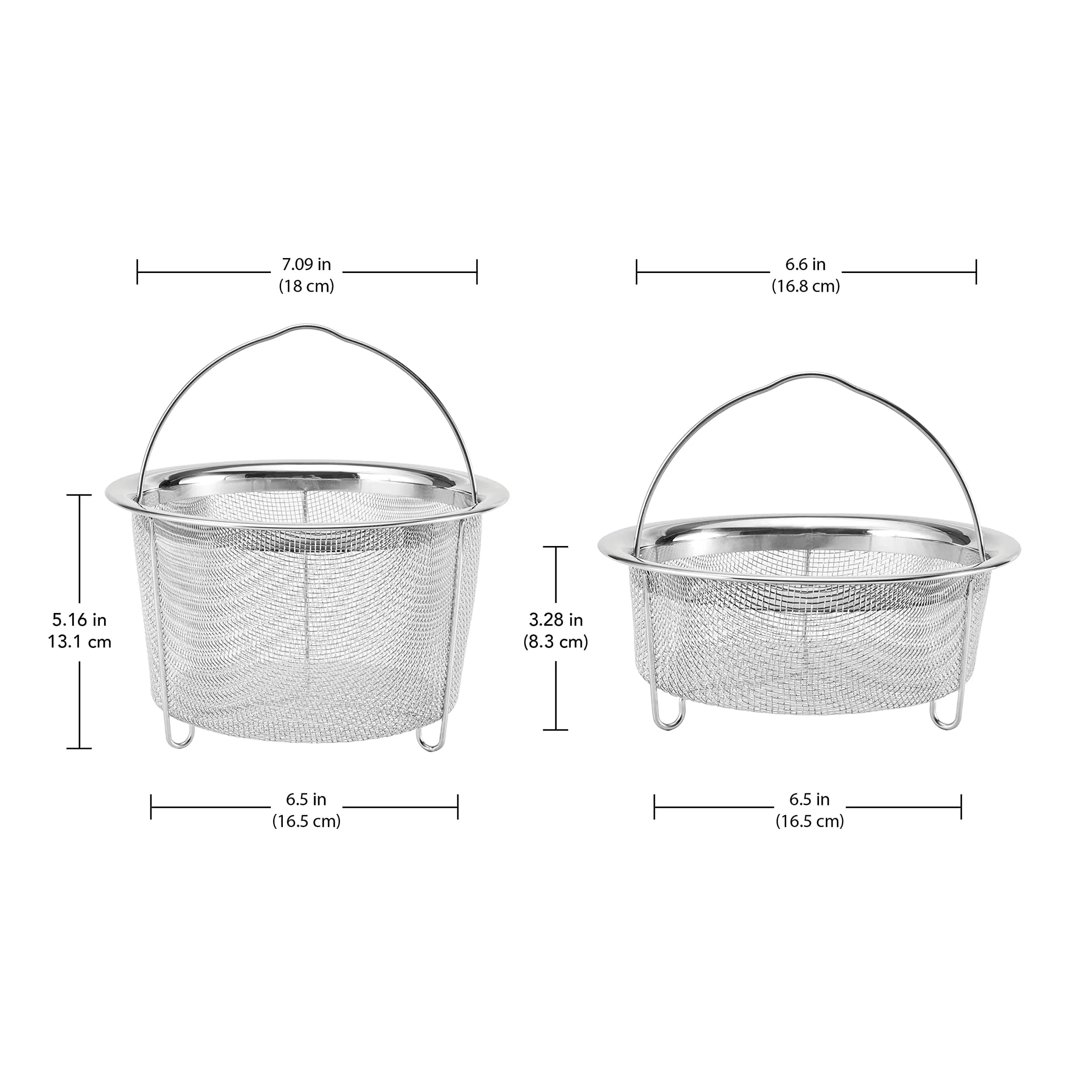 Instant Pot Official Mesh Steamer Basket Set, Stainless Steel, 2-Pack | Healthy Cooking Accessory - view 2
