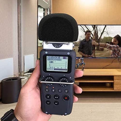 ChromLives Microphone Windscreen & Foam Cover 2-Pack for Zoom H5 H6 | Furry & Foam Wind Muff Set thumbnail 6